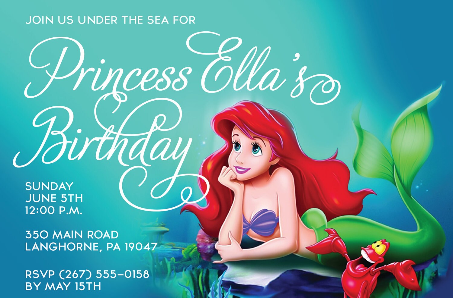 Princess Birthday Party Invitation Template Free