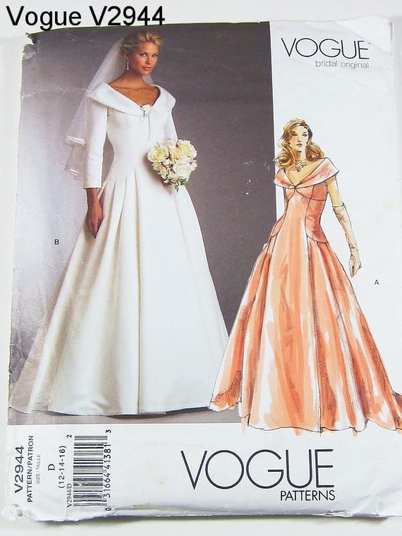 Vogue Wedding Dress Pattern V2944 Misses By Thepatternsource 5328