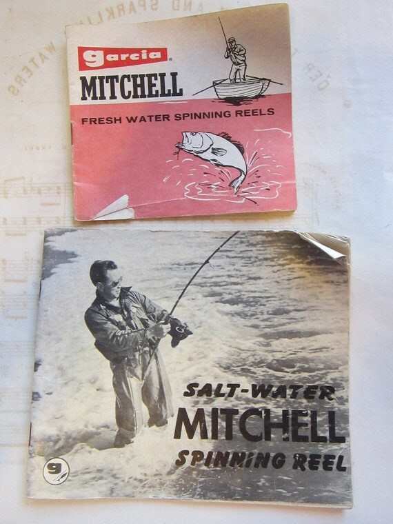 5 vintage fishing reel manuals Garcia Mitchell Zebco Penn