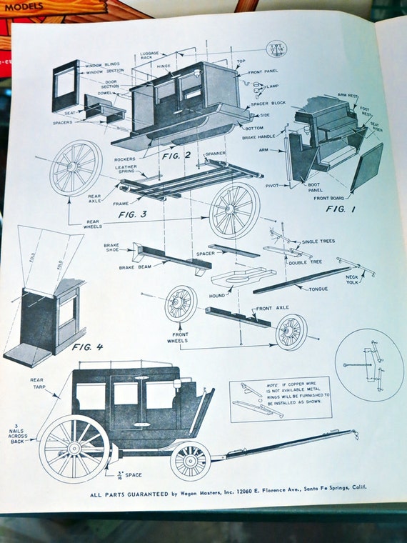 Wagon Masters Scale Model Stage Coach 1960s Kit Unbuilt