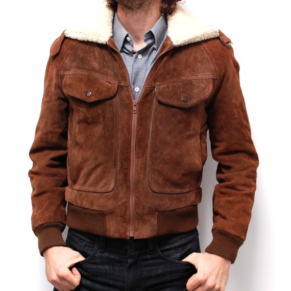 SHERPA LINED SUEDE winter leather jacket