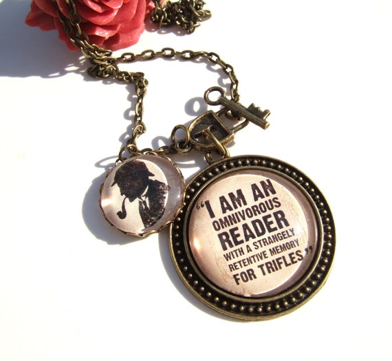 Sherlock Necklace Sherlock Holmes Necklace Literary Quote Necklace Literary Jewellery Book Lover Gift for Bibliophile