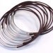 Metallic Leather Bangle Bracelets Port Wine Set of 10 Stacking Bangle Bracelets Amy Fine Design