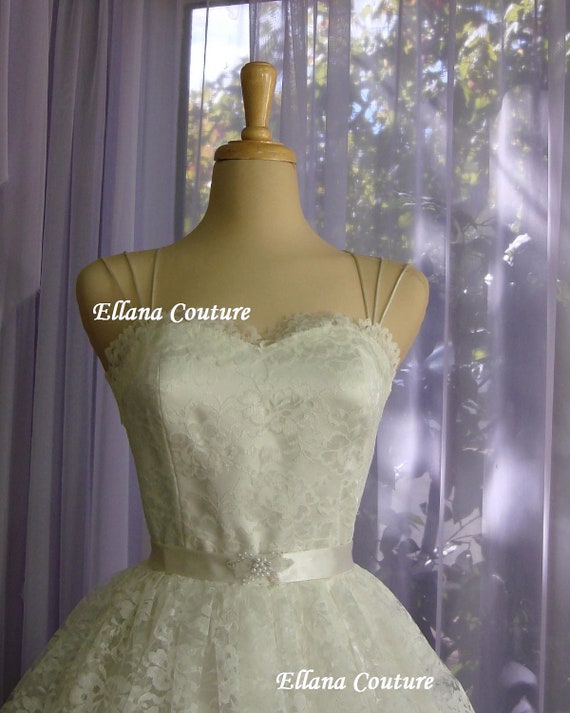  READY  TO SHIP  Molly Retro Style Wedding  Dress  Tea Length