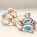 RESERVED Vintage Clip on Earrings 'Luna'