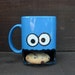 Googly Eyed Monster Ceramic Cookies and Milk Dunk Mug - Ready to Ship - G2