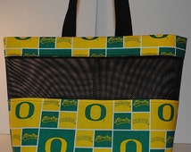 Large University of Oregon Ducks Me sh Tote Bag ...