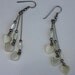Vintage Mother Of Pearl Heart Cluster Earrings