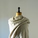 Vintage 1980s deadstock grey knit shawl. wool cape. stole