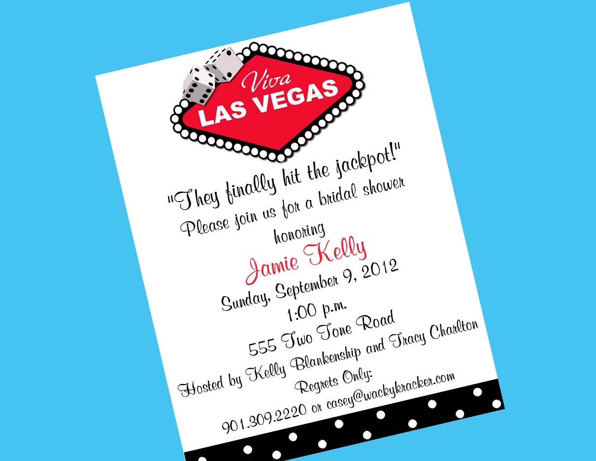 Vegas Bridal Shower Invitations 2