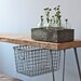 For Chelsea: Reclaimed Wood Bench w/ sliding Locker Basket/ Hairpin Legs, 1.65" Standard Top, 36 ft x 11.5" x 18" h