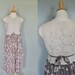 20 Dollar Sale - Vintage MACRAME Dress Floral Pattern - Women M - Early 90s