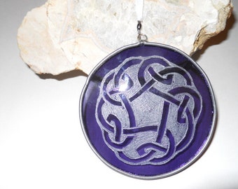 Celtic Stained Glass Suncatcher