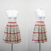 FREE SHIPPING. 1950s vintage cotton floral pleated skirt (medium)