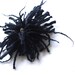Felted brooch flower black original women accessory from merino wool. Ready for sending .