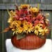 Fall Floral Arrangement - Pumpkin Floral Arrangement - Fall Centerpiece - Table Centerpiece