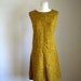 vintage 60s tweed dress - DIJON mustard shift dress / M