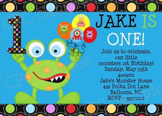 Little Monster Party Invitations 9