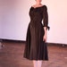 1950s party dress / 50s full skirt dress / 1950s formal dress / tea length dress w bows / sandra sage medium M holiday party dress