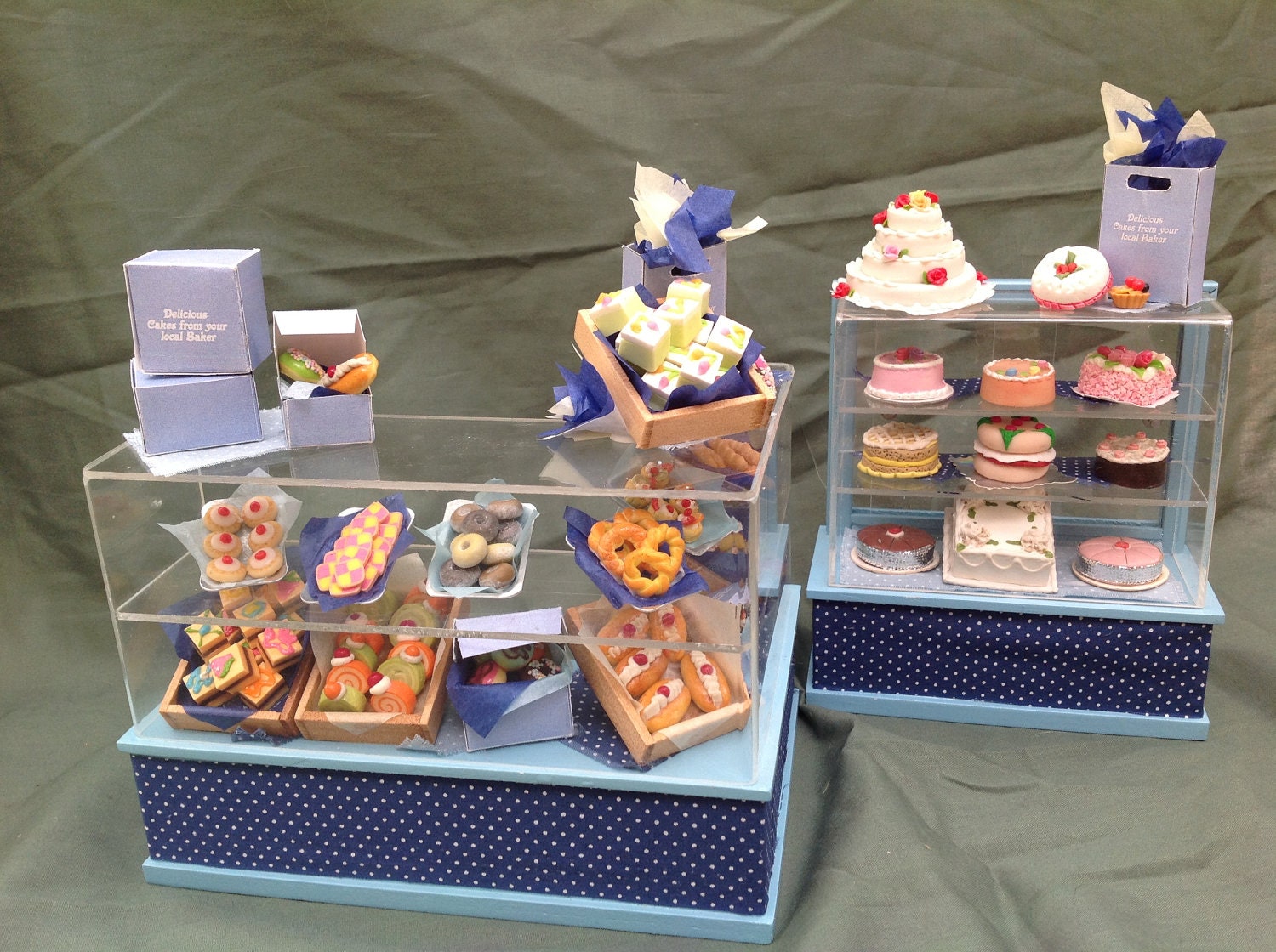 Dolls House Cake Shop Counters by LittleHouseAtPriory on Etsy