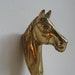 Vintage Horse Wall Hook Brass by Windcurrent, Equestrian Farm Western Ranch