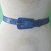 80s belt - vinyl primary blue waist belt - size small