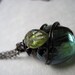 Talisman of the Weald. Wire Wrapped. Elemental. Glass. Copper. Earthy. Necklace.