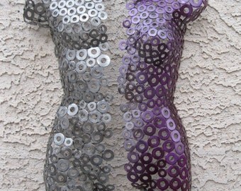 Metal Wall art sculpture abstract torso by Holly Lentz