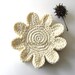 Vanilla Flowers Crochet Coasters . Beverage Drink Petal Tea Cream Natural Wedding Stone Bone Decor Crochet Spring Garden Collection