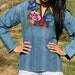 RESERVED Do not Purchase Fall Folk Bohemian Guatemalan Vintage Hand Embroidered Shirt 1960s 1970s XS/S