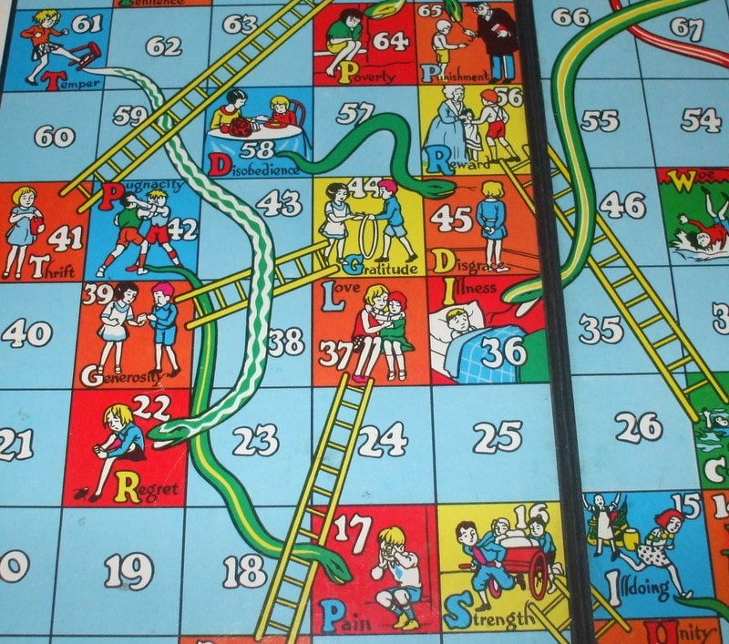 1950s Snakes and Ladders...morals...Unity by LittleSewingBird