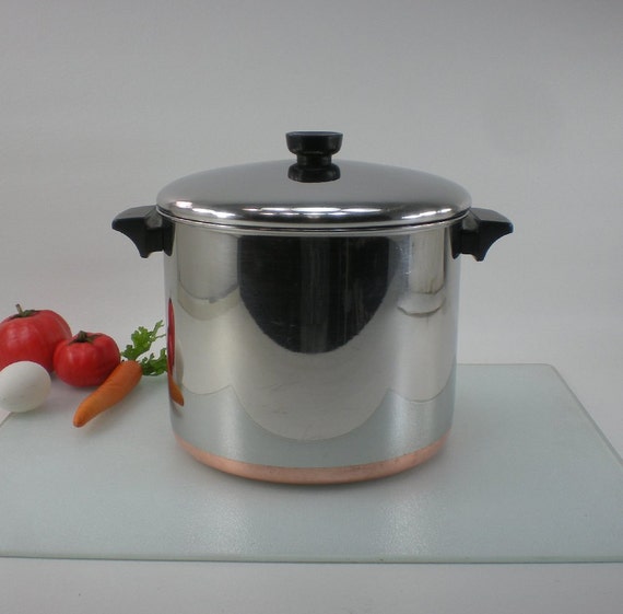 Revere Ware 8 Quart Stock Pot 1801 1986 Clinton Stainless