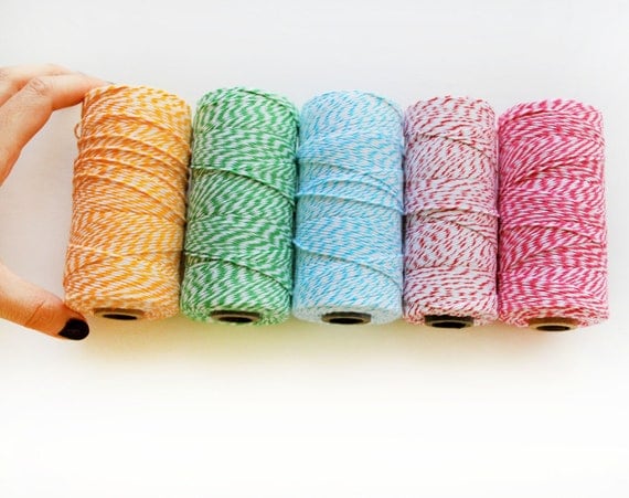Bakers Twine, 25 Yards of Twine choose 1 color - TWINE trim not in Spool MariaPalito A550 Il_570xn