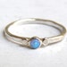 Engagement Ring -opal ring silver ring - Recycled silver sterling ring Made to order