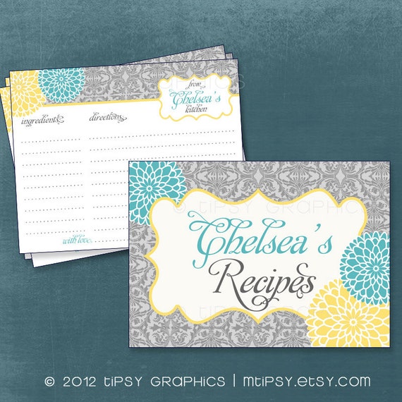 Recipe or Advice & Well Wish Cards. Lace Mums. By Tipsy Graphics. Printable Cards, Any Colors Il_570xn