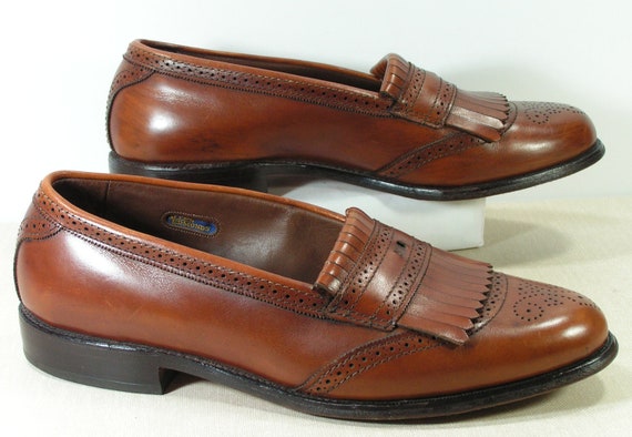 allen edmonds bridgeton shoes mens 9.5 d brown loafers leather