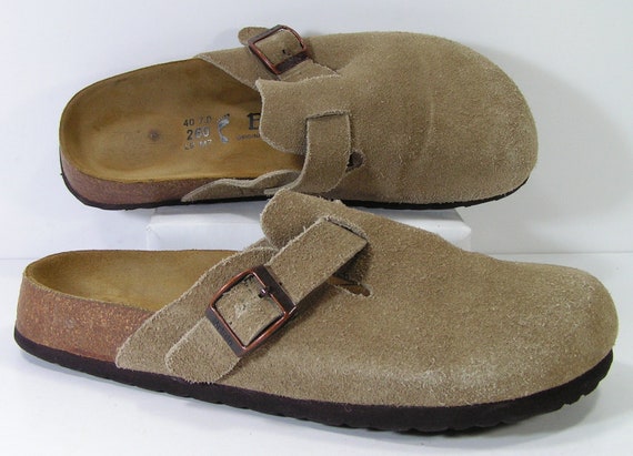 RESERVED betula sandals mens 40 narrow u.s.7 7.5 suede taupe shoes ...