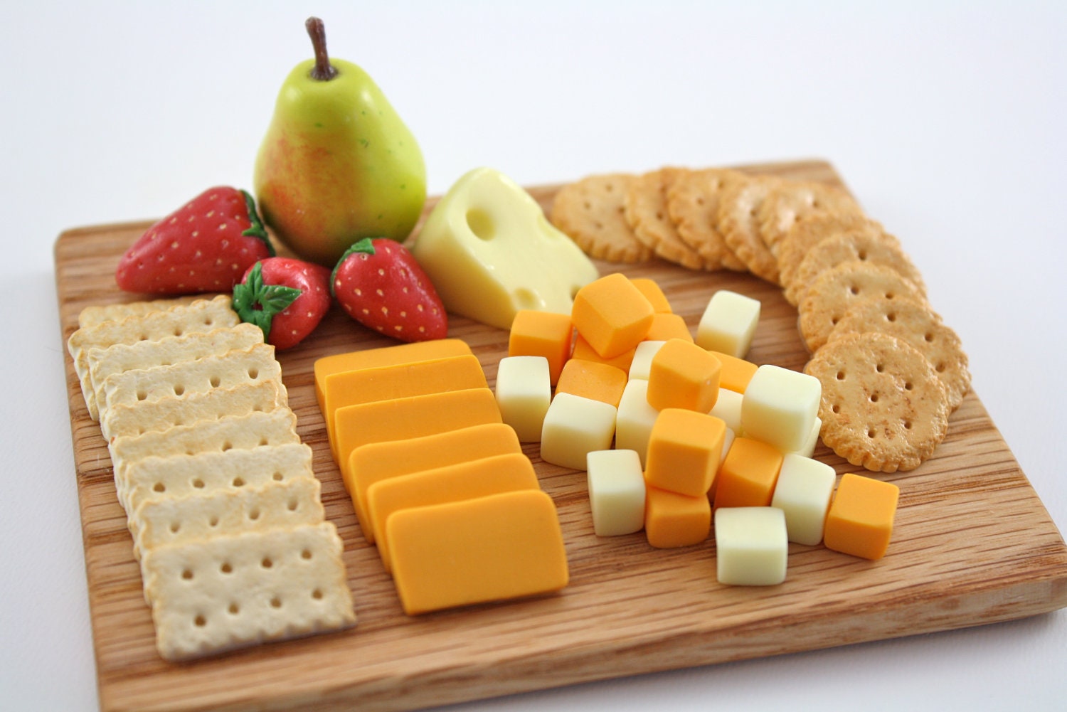 Craker Cheese & Fruit Presentation Board Food for American