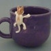 Purple mug with cat