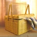 Large Picnic Basket in Sunny Yellow