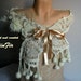 BRIDESMAID WOOL SCARF / Wedding Bridal Accessories Scarves Flowers Gift Ideas Elegant Crochet / Women Romantic Hand Knitted Feminine Fashion