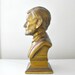 Vintage Brass BUST of LINCOLN Bookend By M. Brady Made by Philadelphia Manufacturing USA