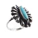 Sterling Silver Turquoise Butterfly Ring - Vintage Size 7 Jewelry / Teal Butterfly