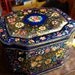 vintage made in England tin beautiful trinket jewelry box sewing box or tea tin gypsy chic