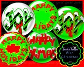 Digital Collage Sheet Holiday Christmas Circle Images Instant Download Bottle Cap Images Christmas clipart images Il_170x135