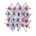 Original painting Abstract Art Connecting connected geometrical lines and dots autumn colors brown blue purple