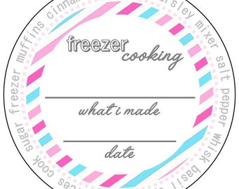12 custom freezer cooking sticker labels, freezer meal stickers, custom baking stickers