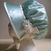 Regency Bonnet. Aqua, Ivory Trim. READY TO SHIP