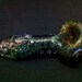 Glass Pipe Inside Out Green Money Frit Corkscrew Tobacco Spoon Pipe