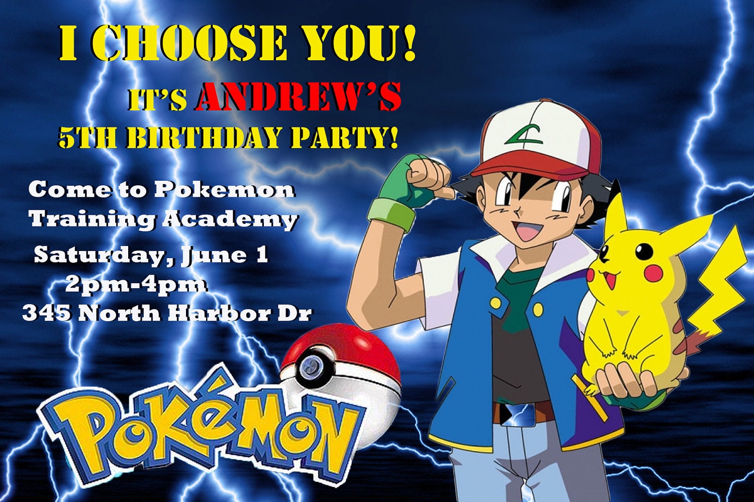 Pokemon Birthday Party Invitation Wording 10